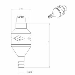 Anti Siphon Nozzle Drawing